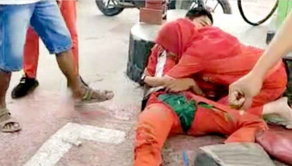 Hendak Isi BBM, Bus Hilang Kendali Tabrak Operator SPBU, Begini Kondisinya