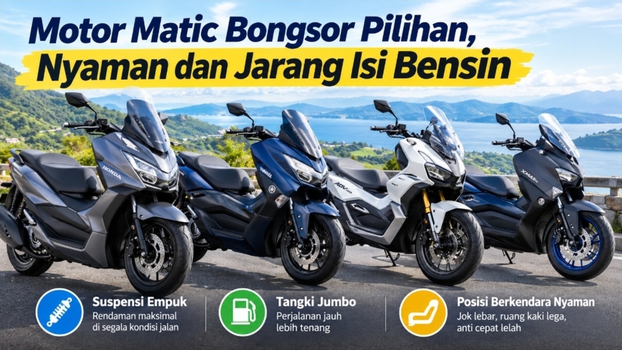 Motor Matic Bongsor Pilihan, Nyaman dan Jarang Isi Bensin