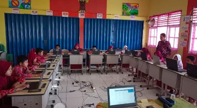 ANBK di SDN 6 Suak Tapeh Dilaksakan Dua Sesi