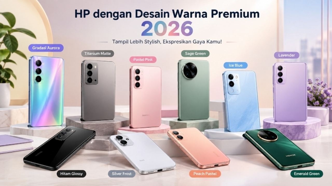 10 HP dengan Desain Warna Premium 2026, Titanium Matte hingga Forest Green