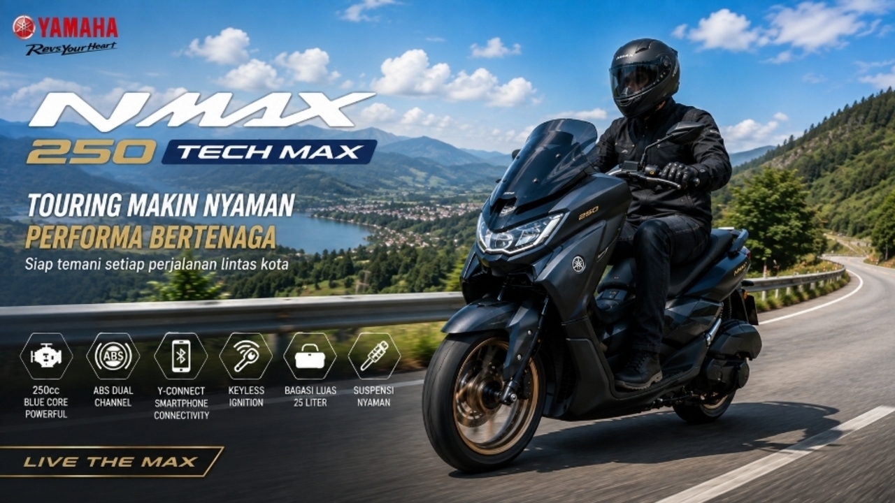 Touring Makin Nyaman, Yamaha NMAX 250 Tech Max Punya Performa Bertenaga