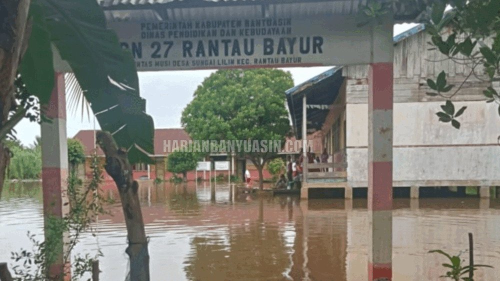 Sekolah Tergenang Banjir Bertambah, Pj Bupati Banyuasin: Monitoring Terus