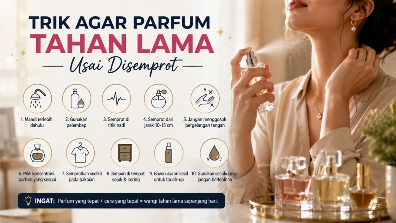 Wangi Seharian Tanpa Semprot Berkali-kali, Ini Trik Memakai Parfum