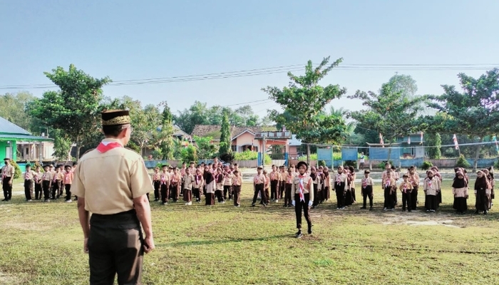 Peringati HUT Pramuka ke-62, Ini Pesan Kamabigus SDN 21 Muara Padang