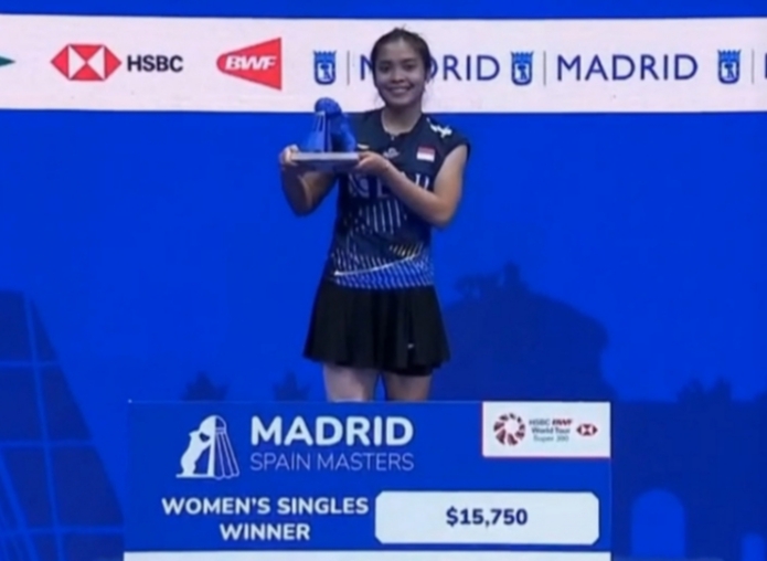 Tampil Tenang, Gregoria Juara Spain Masters 2023