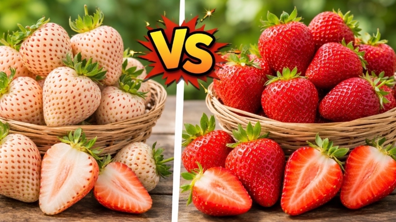 Strawberry Putih vs Merah, Siapa Paling Juara? Jawabannya Tak Terduga!