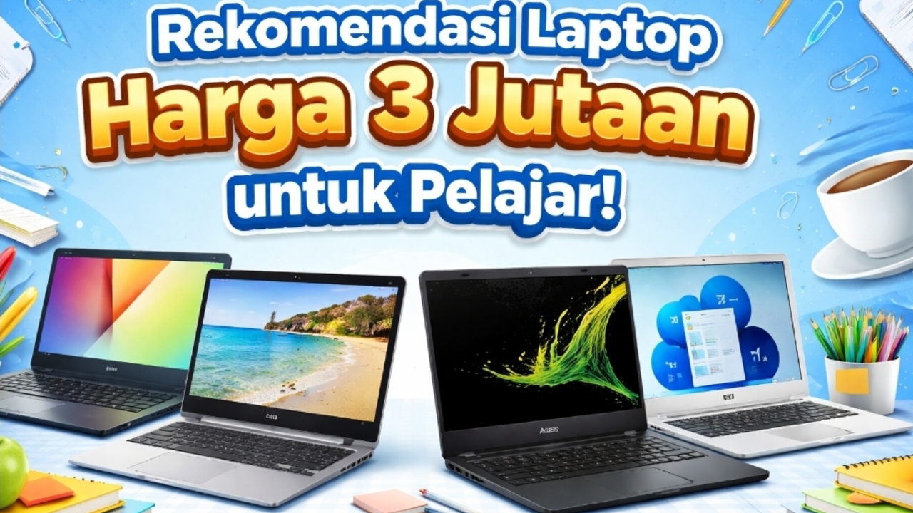 Rekomendasi Laptop Harga 3 Jutaan untuk Pelajar, Murah tapi Tetap Andal