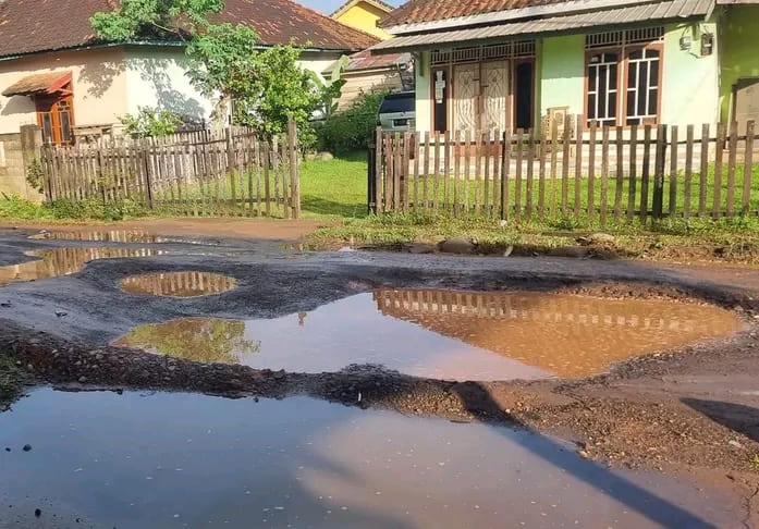 Truk Pengangkut Kayu Dituding Biang Kerok Kerusakan Ruas Jalan Ini