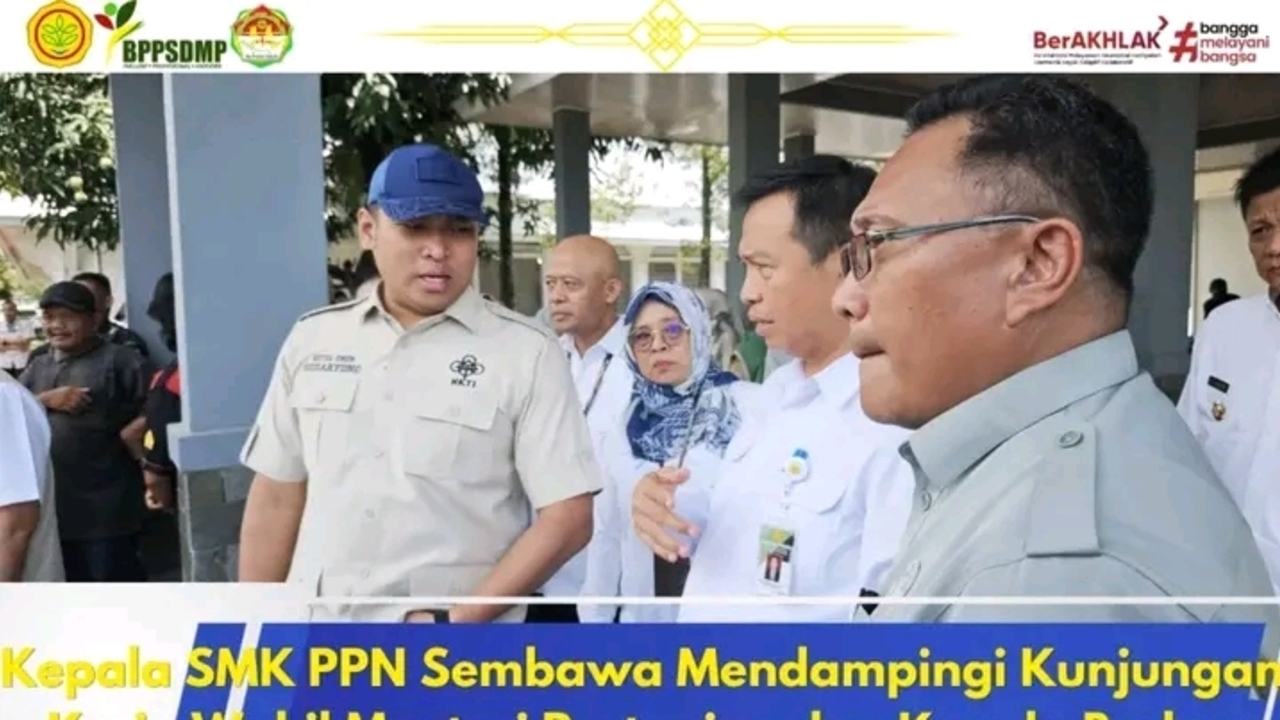 Kepala SMK PPN Sembawa Dampingi Kunker Wamen Pertanian 