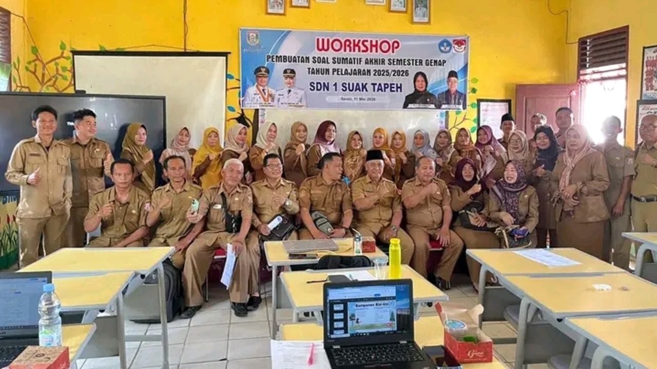 Siapkan Soal SAS SD, Dilaksanakan Workshop di Kecamatan Suak Tapeh