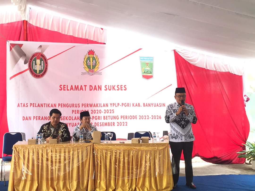 Agus Suherwan Dilantik Sebagai Ketua YPLP PGRI Perwakilan Banyuasin