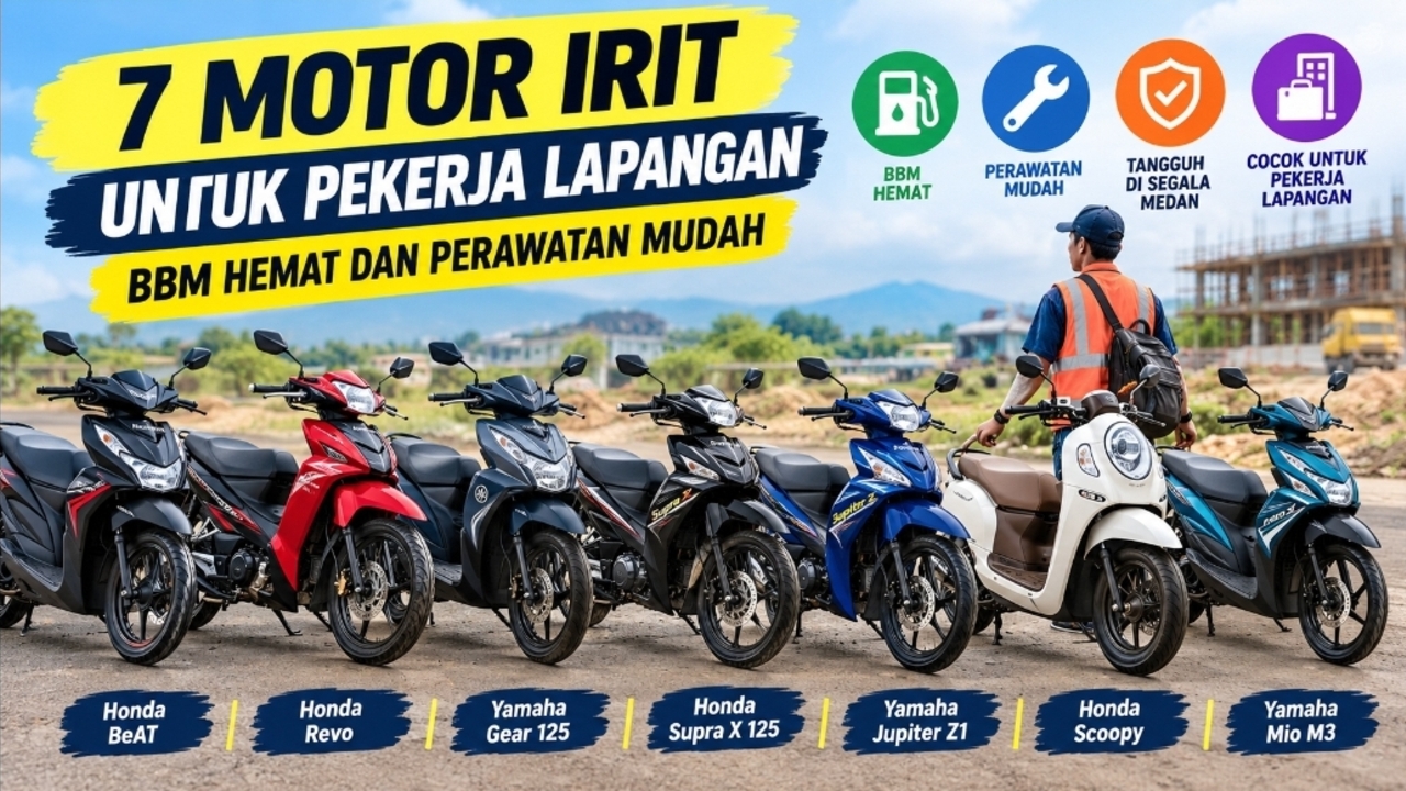 7 Motor Irit untuk Pekerja Lapangan, BBM Hemat dan Perawatan Mudah