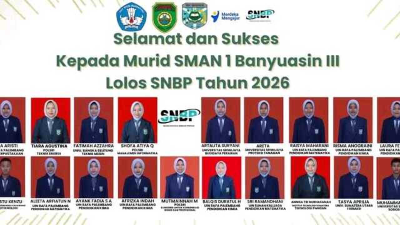 19 Murid SMAN 1 Banyuasin III Lulus SNBP