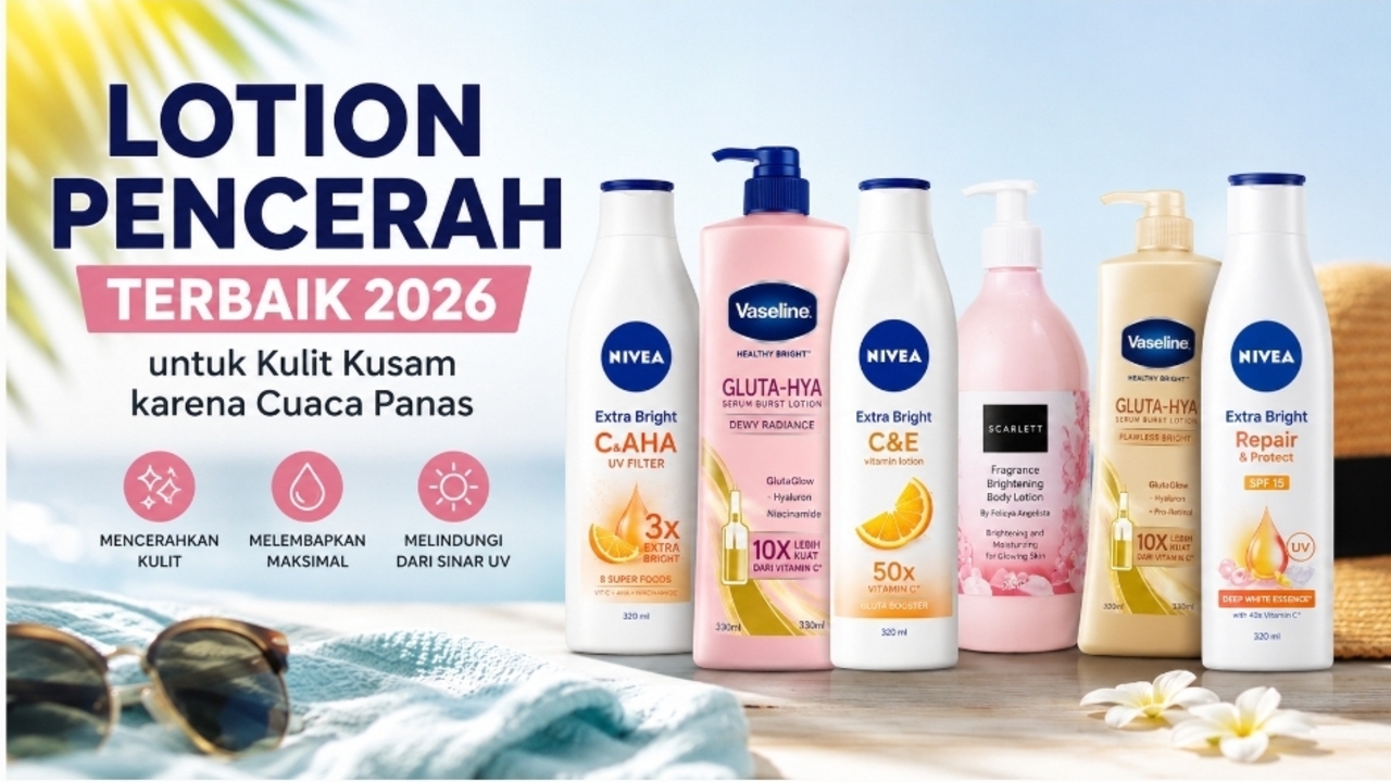 Kulit Kusam karena Cuaca Panas? Ini 7 Lotion Pencerah Terbaik 2026
