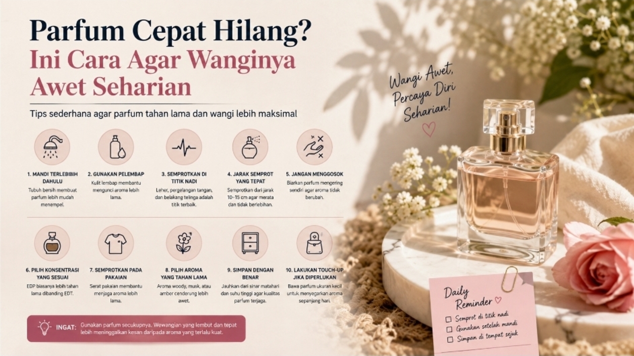 Parfum Cepat Hilang? Ini Cara Agar Wanginya Awet Seharian