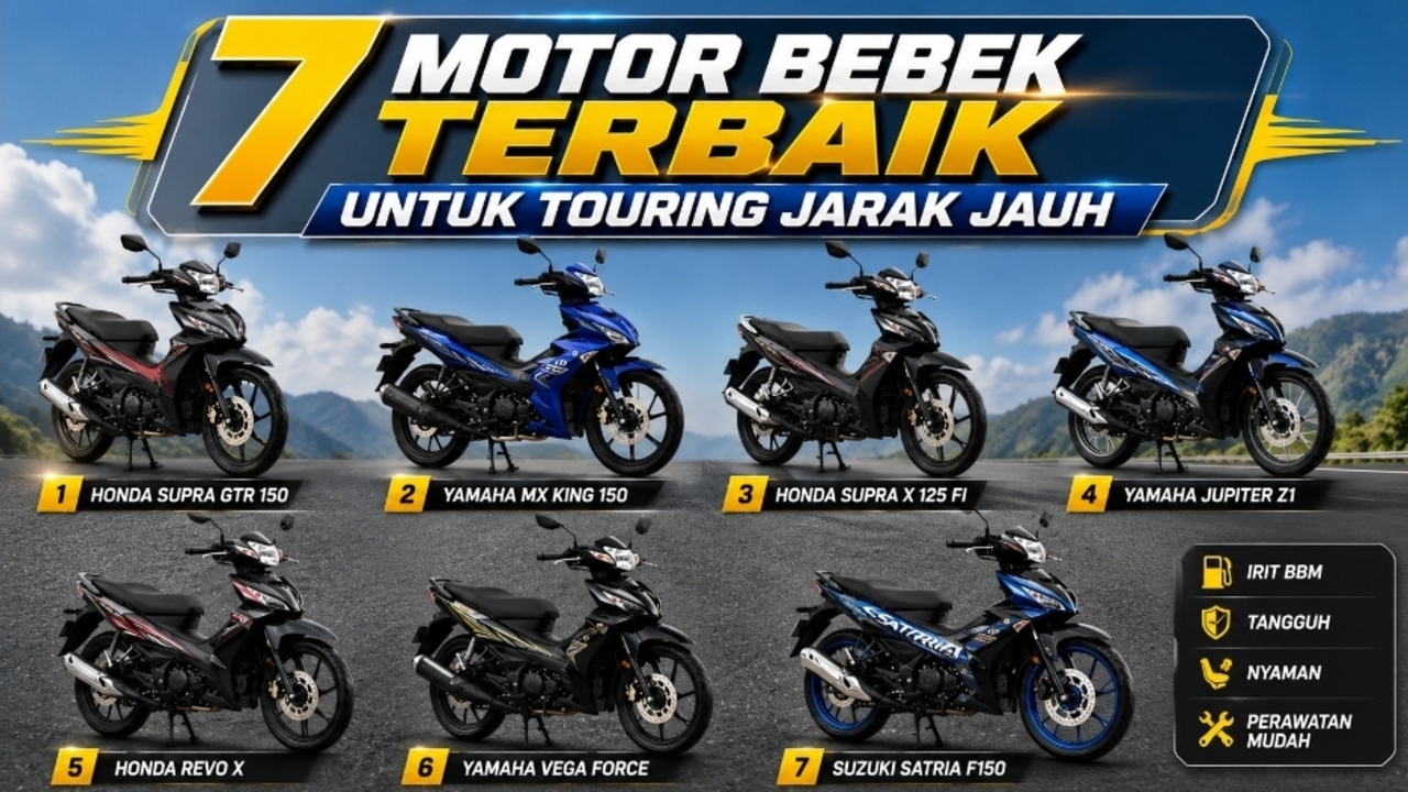 Top 7 Best Underbone Motorcycles for Long-Distance Touring: Fuel-Efficient & Comfortable Picks