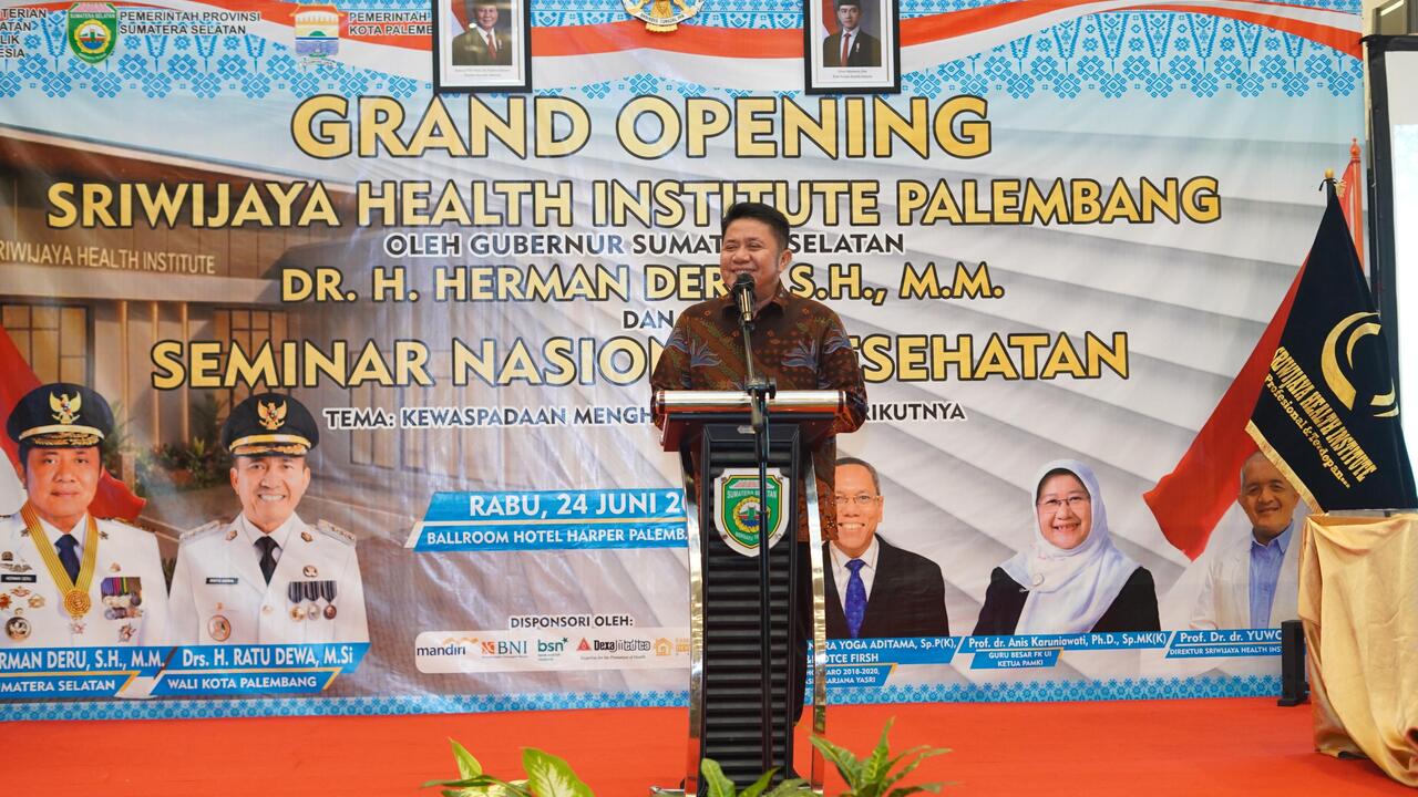 Resmikan SHI, Herman Deru Tekankan Pelayanan Kesehatan Humanis dan Berdaya Saing Global