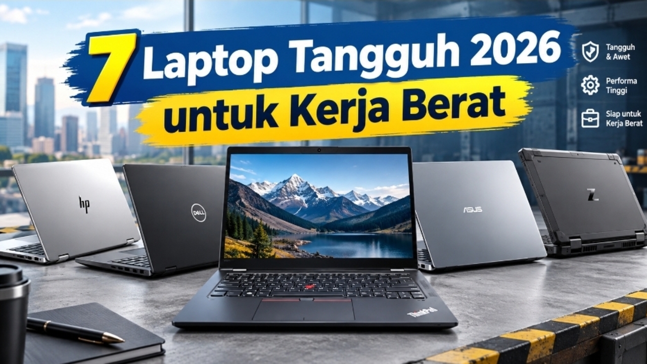 7 Laptop Tangguh 2026 untuk Kerja Berat, Multitasking hingga Desain