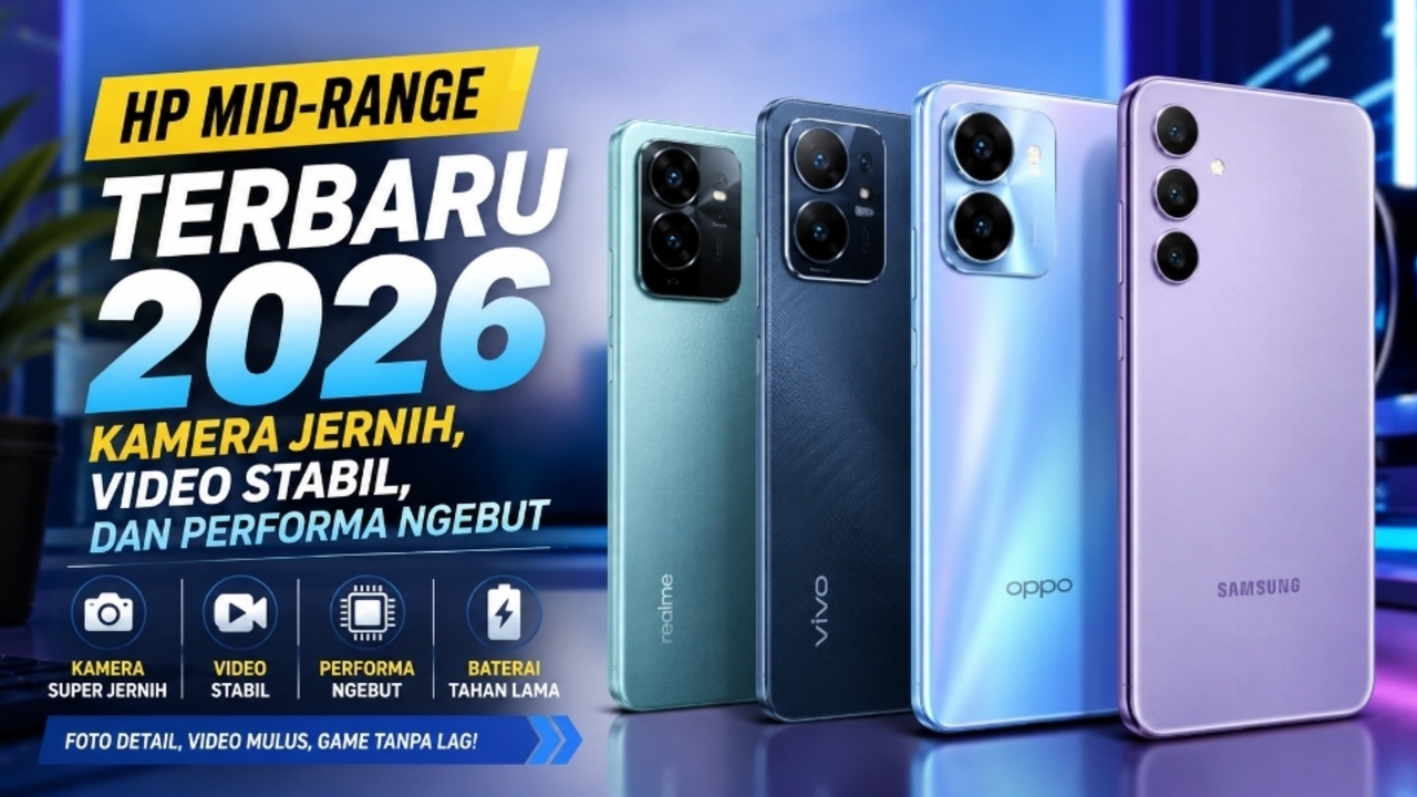 HP Mid-Range Terbaru 2026 yang Layak Dibeli, Kamera Jernih, Video Stabil, dan Performa Ngebut