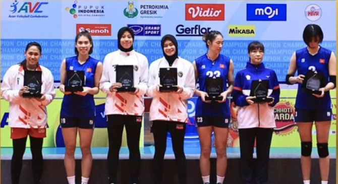 3 Pemain Voli Putri Indonesia Raih Individual Award AVC Challenge Cup for Woman 2023