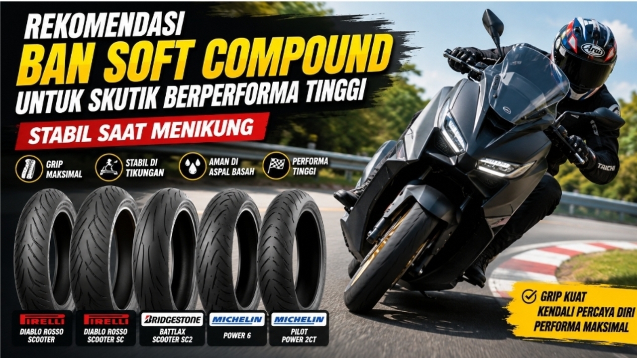 Rekomendasi Ban Soft Compound untuk Skutik Berperforma Tinggi, Stabil Saat Menikung