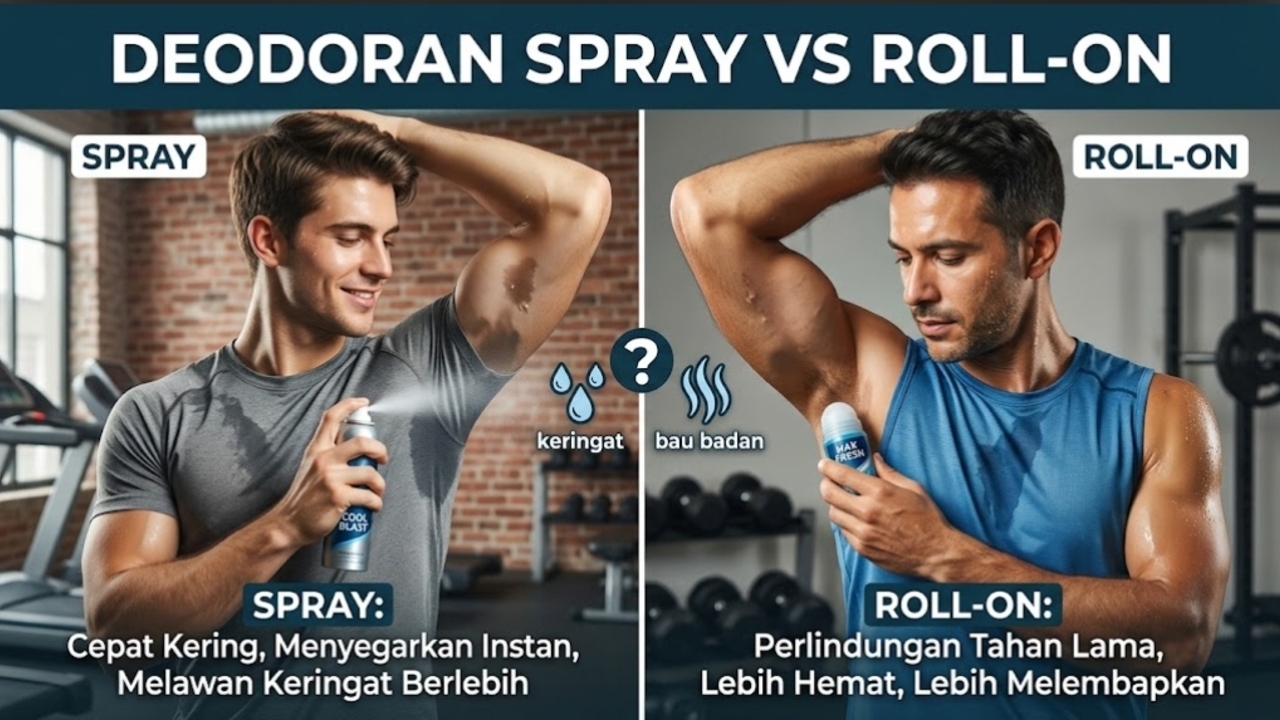 Deodoran Spray vs Roll-On, Mana yang Lebih Ampuh Lawan Keringat dan Bau Badan?
