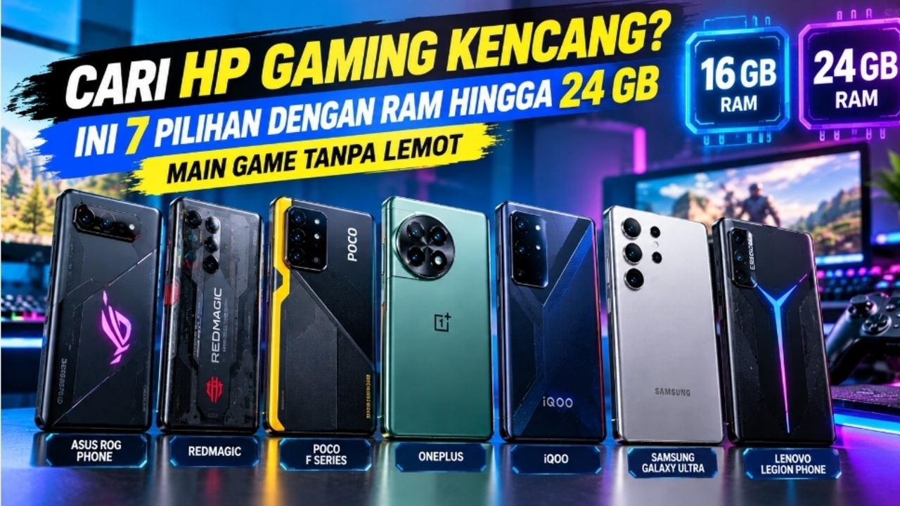 Cari HP Gaming Kencang? Ini 7 Pilihan dengan RAM hingga 24 GB