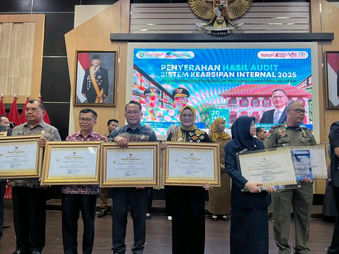 Hebat! Pemkab Banyuasin Juara 1 Pengawasan Kearsipan Dan Digitalisasi Arsip