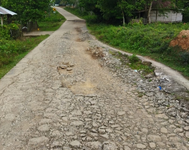 Jalan Ini Rusak Tak Kunjung Diperbaiki, Warga Mengeluh