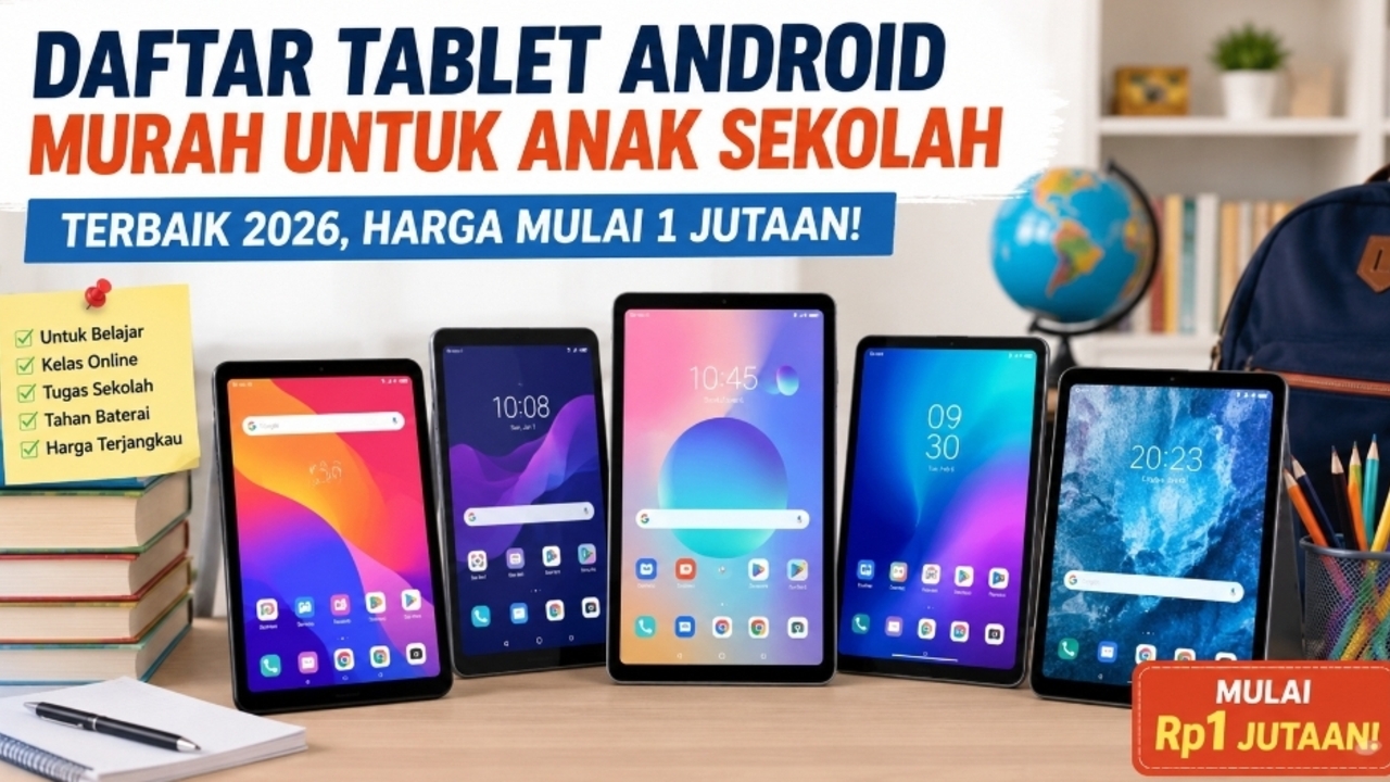 Tablet Android Harga Rp1 Jutaan yang Cocok untuk Belajar, Tugas, dan Kelas Online