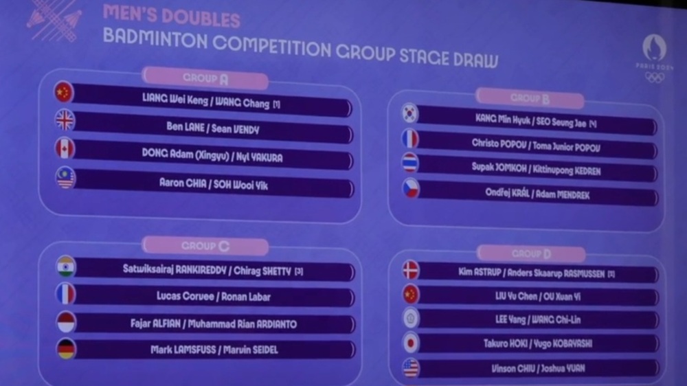 Hasil Drawing  Olimpiade Paris 2024: Fajar/Alfian Selamat dari Grup Neraka !