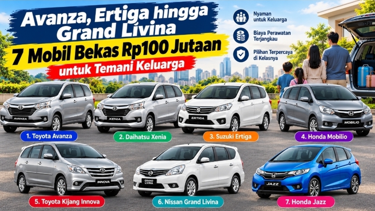 Avanza, Ertiga hingga Grand Livina, 7 Mobil Bekas Rp100 Jutaan untuk Temani Keluarga