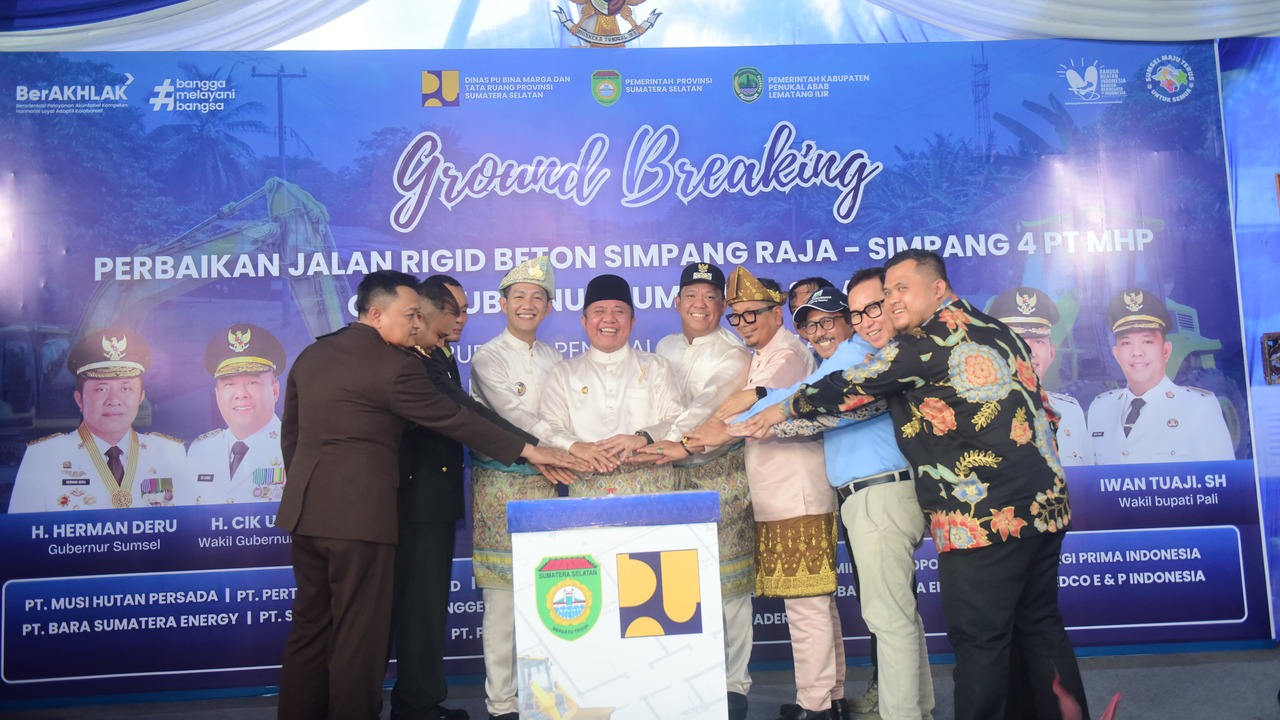 Gubernur Sumsel Resmikan Ground Breaking Jalan di PALI