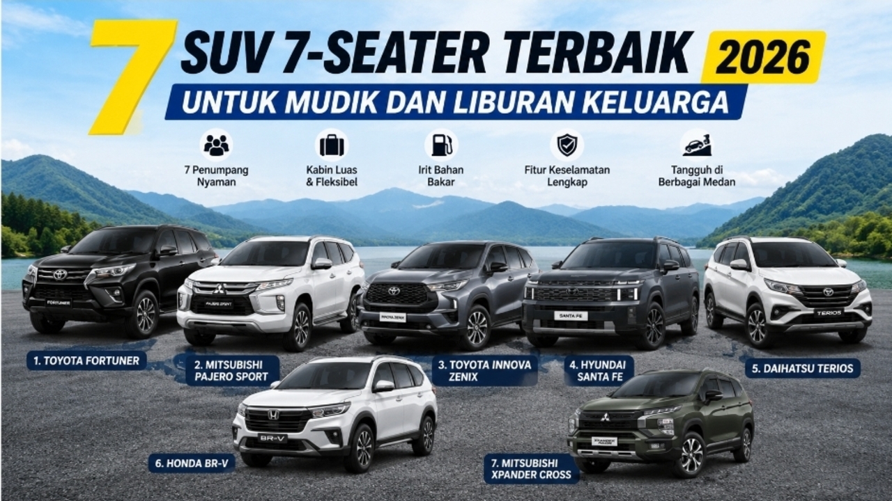 7 SUV 7-Seater Terbaik 2026 untuk Mudik dan Liburan Keluarga