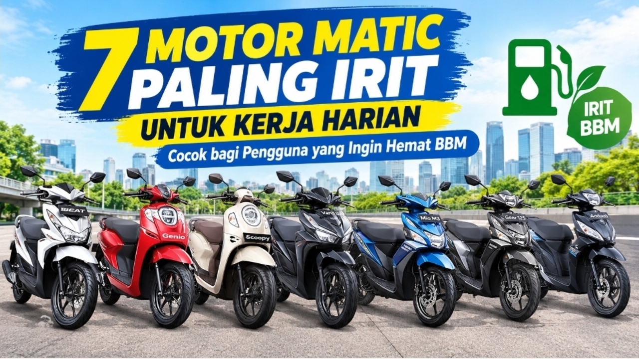 7 Motor Matic Paling Irit untuk Kerja Harian, Cocok bagi Pengguna yang Ingin Hemat BBM