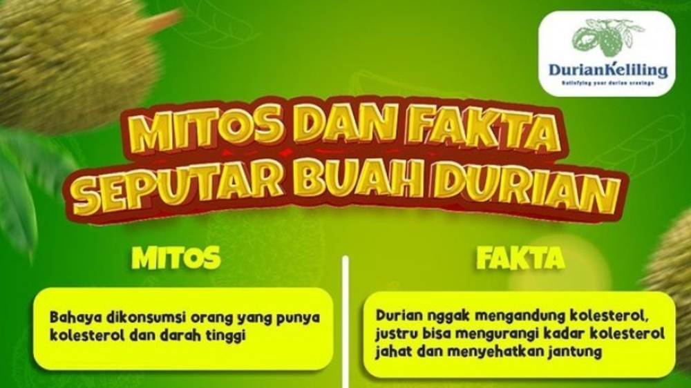 5 Mitos dan Fakta Mengenai Buah Durian, Jangan Termakan Hoax!