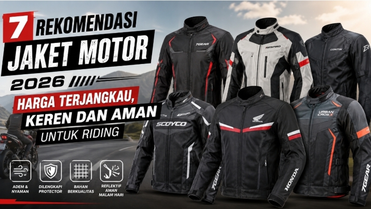 7 Rekomendasi Jaket Motor 2026 Harga Terjangkau, Keren dan Aman untuk Riding