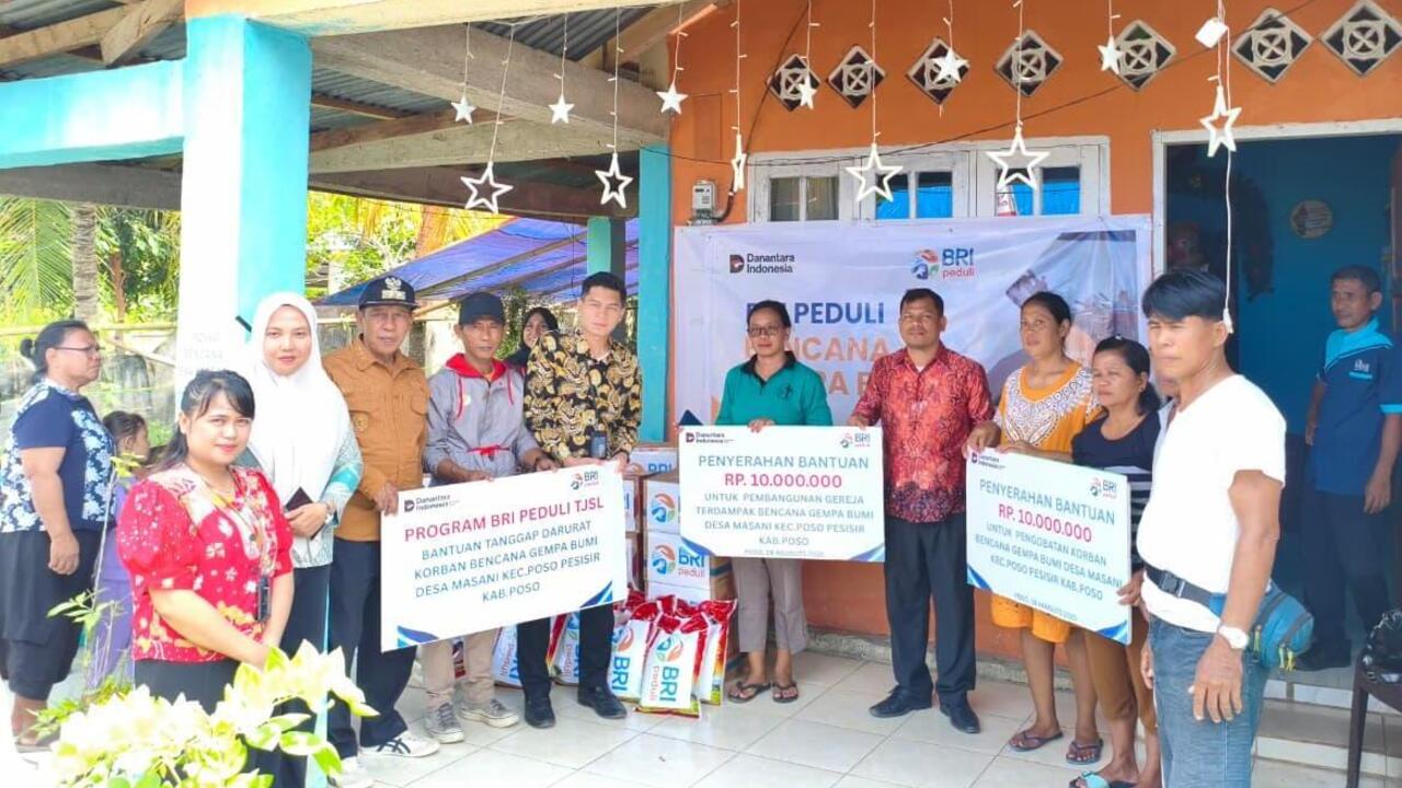 Tanggap Bencana Gempa Poso, BRI Peduli Salurkan Bantuan Bagi Korban Terdampak