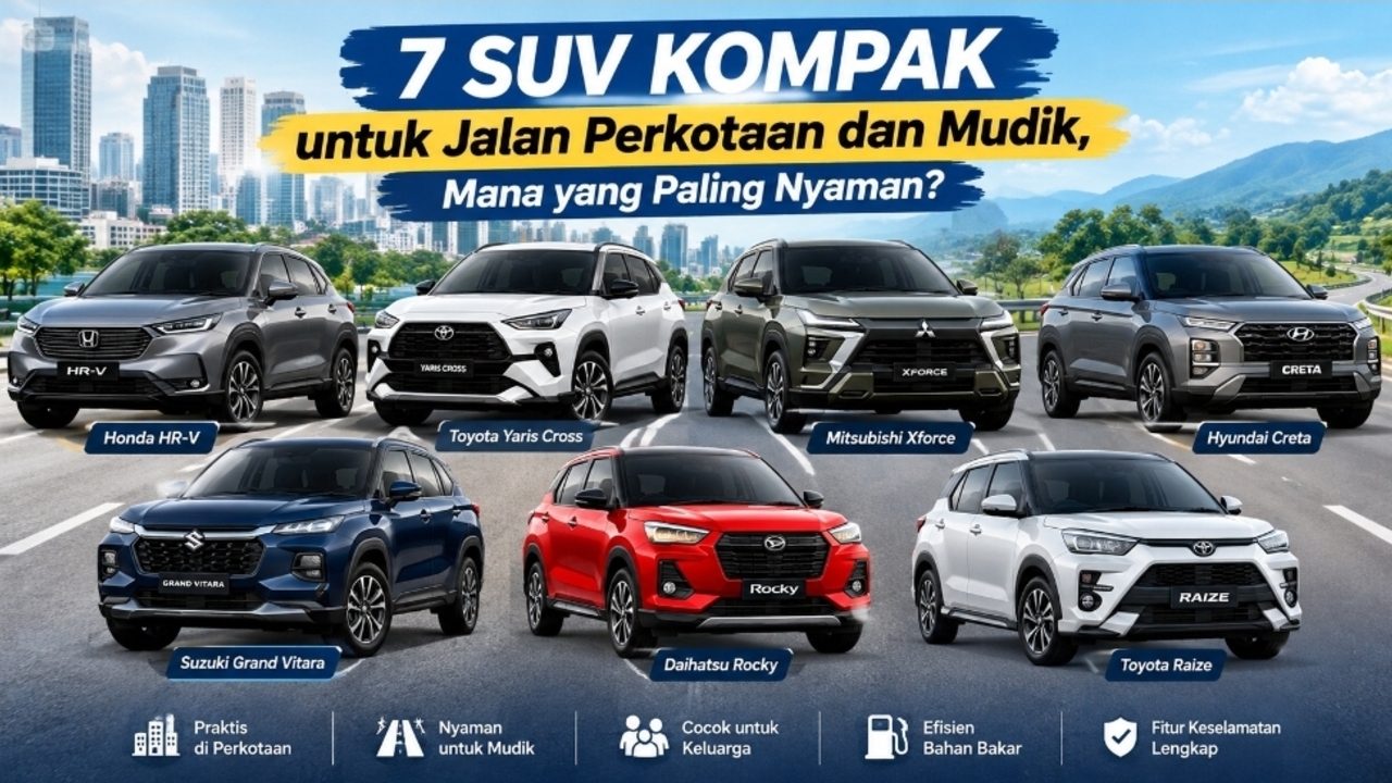 7 SUV Kompak untuk Jalan Perkotaan dan Mudik, Mana yang Paling Nyaman?
