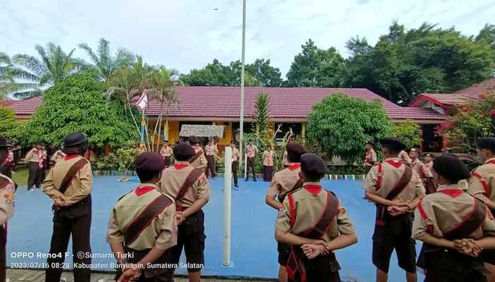 Puluhan Siswa SD dan SMP se-Banyuasin Ikuti Uji Pramuka Garuda