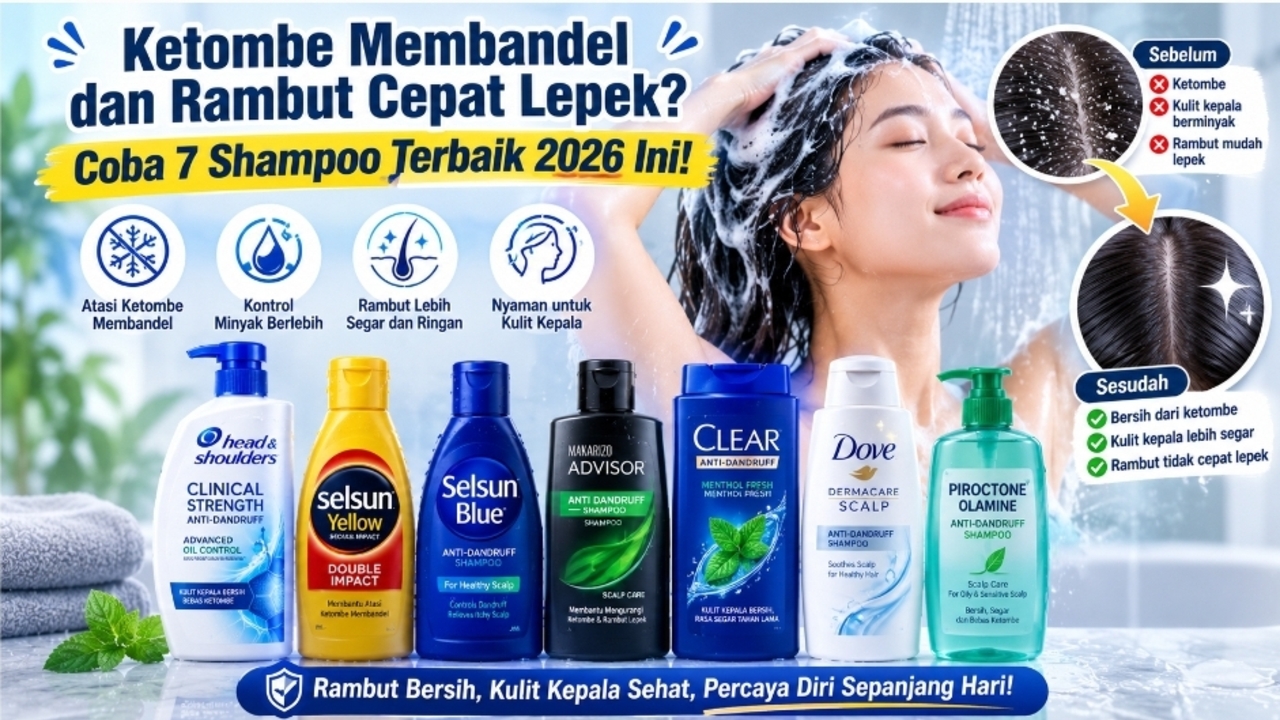 Ketombe Membandel dan Rambut Cepat Lepek? Coba 7 Shampoo Terbaik 2026 Ini