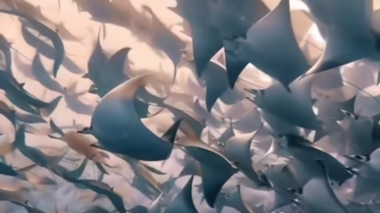 Fenomena Langka! Ribuan Pari Mobula Bermigrasi Massal di Baja California