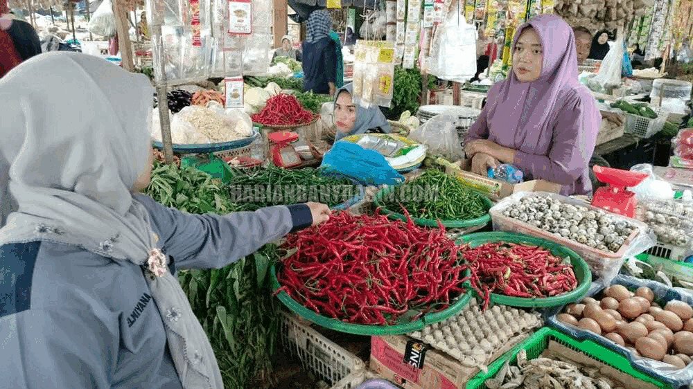Awal Tahun, Harga Cabai Rawit Hijau di Pasar Pangkalan Balai Tembus Rp80.000 per Kilogram