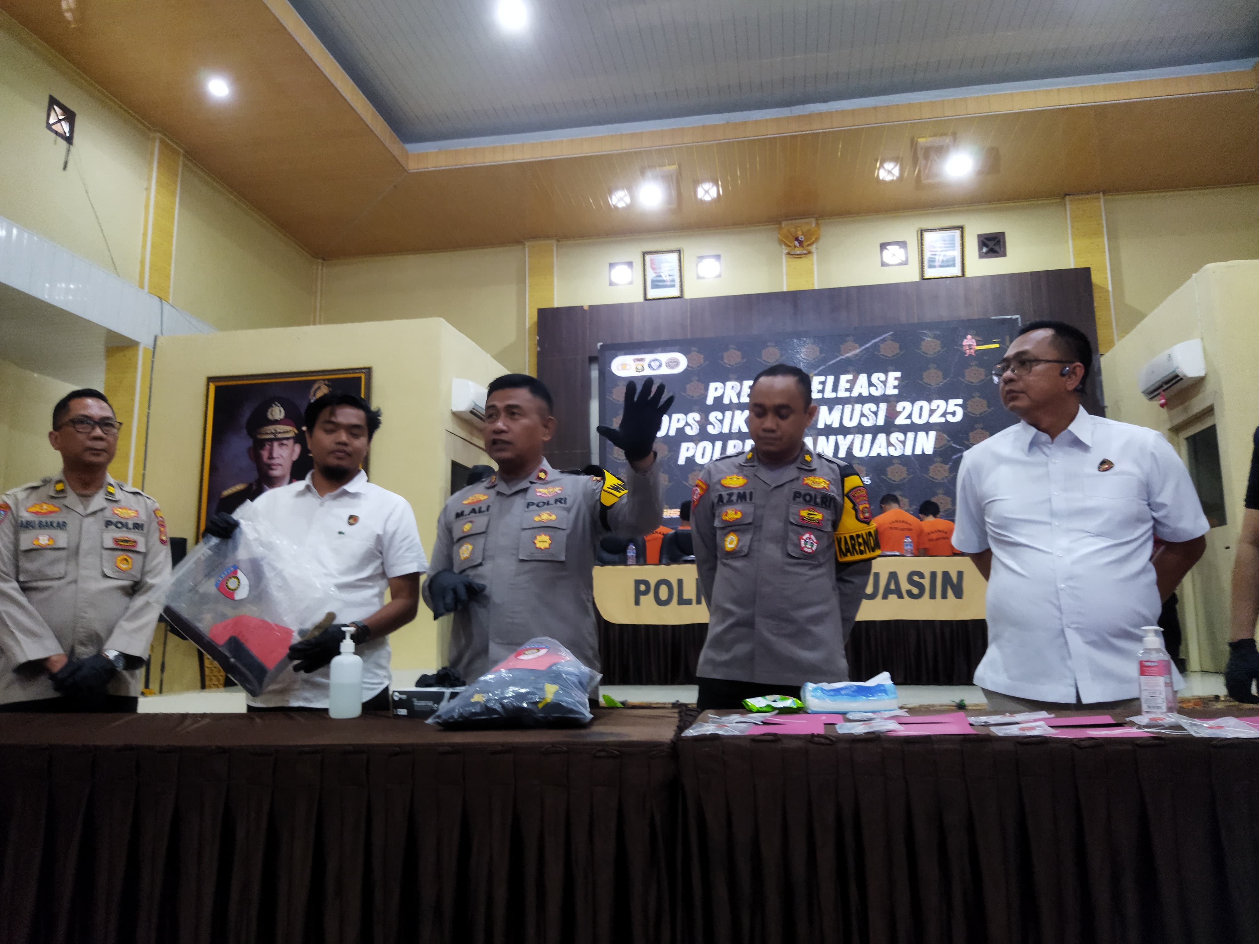 Operasi Sikat II Musi 2025, Polres Banyuasin Berhasil Tekan Kriminalitas Secara Signifikan