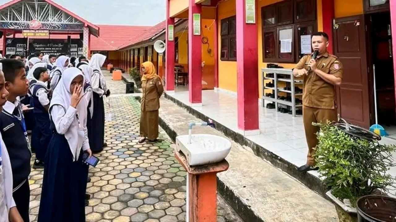 SMPN 1 Banyuasin III Melaksanakan Asesmen Sumatif  Berbasis Android