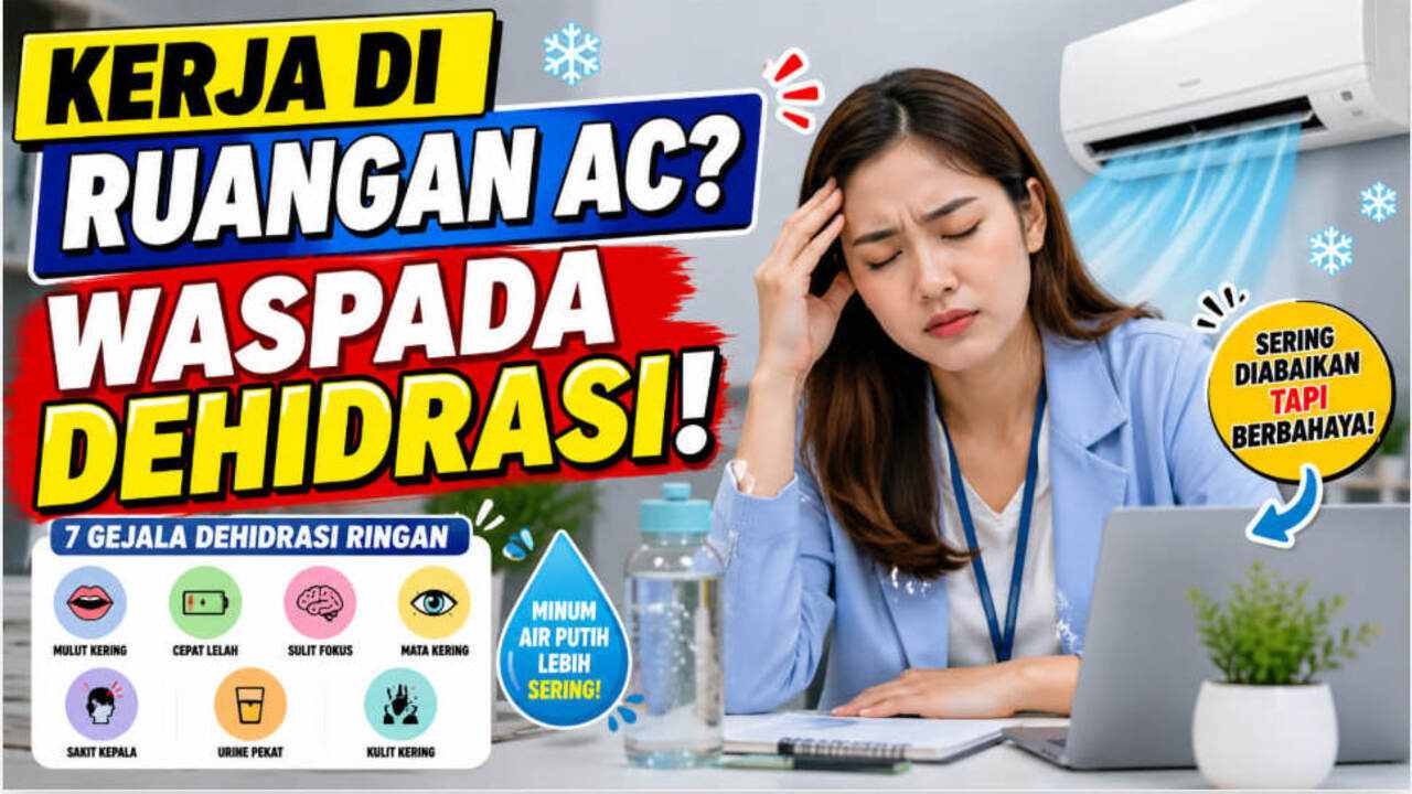 Sering Kerja di Ruangan Ber-AC? Waspada! Ini 7 Gejala Dehidrasi Ringan yang Sering Diabaikan