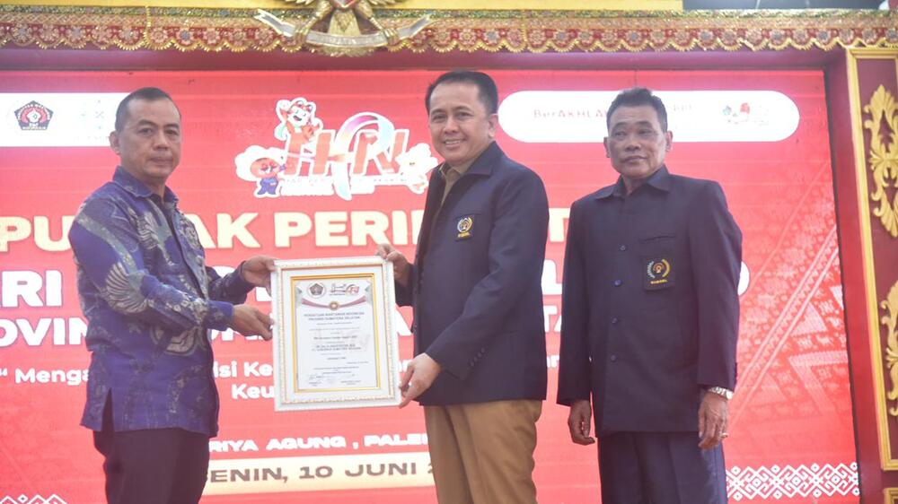 Peringatan HPN Tahun 2024, PWI Pusat Berikan Penghargaan Ini pada Pj Gubernur Sumsel