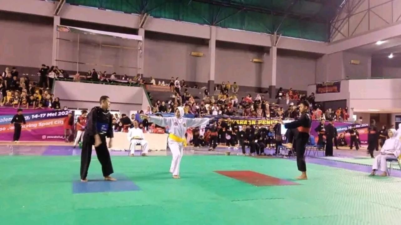 Murid SMK PP Negeri Sembawa Juara Pencak Silat Universitas Bina Darma