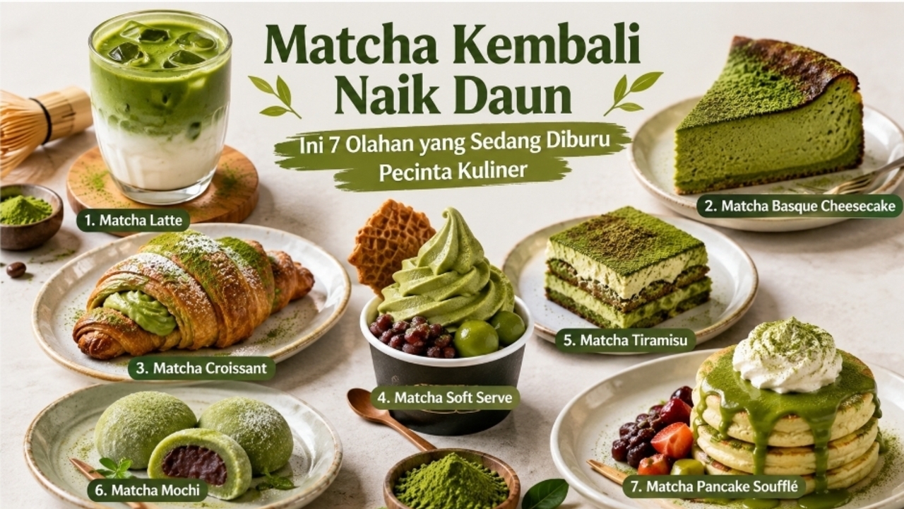 Matcha Kembali Naik Daun, Ini 7 Olahan yang Sedang Diburu Pecinta Kuliner