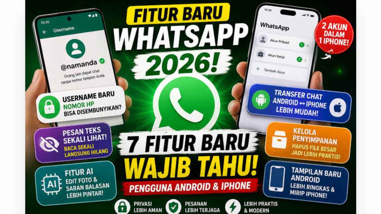 WhatsApp 2026 Bikin Heboh! 7 Fitur Baru Ini Wajib Diketahui Pengguna Android dan iPhone